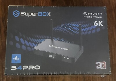 SuperBox S4 PRO Media Player w/ BT Voice Command Remote. Brand New in Orig Pkg
