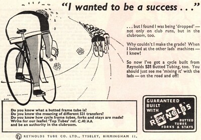 Vintage Reynolds 531 Butted Cycle Tube Advert - Original 1964