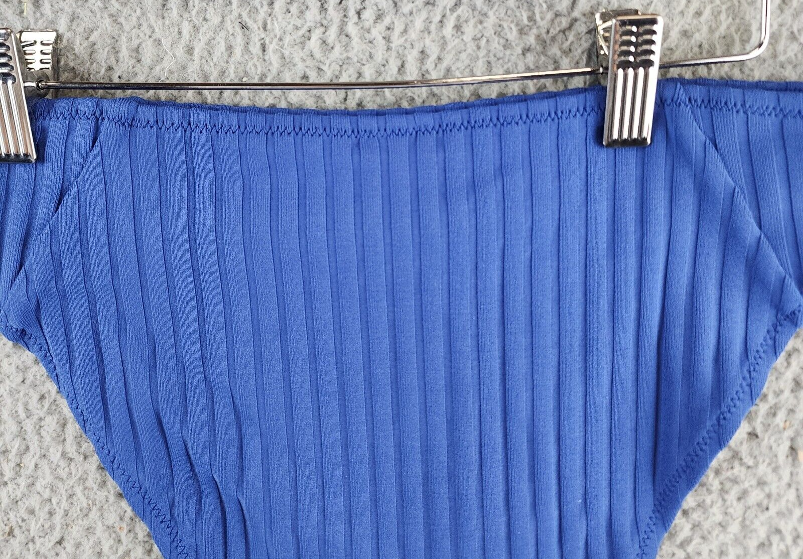 Solid & Striped The Emily Ribbed Bikini Bottom Women's L Varsity Blue Pull On~ - Picture 13 of 13