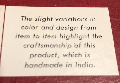 Hand-Painted 2007 Global Bazaar Red Folk Art Patterned Primitive Tiered Box