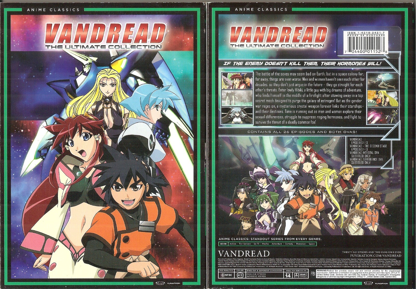 Vandread Ultimate Collection Seasons 1-2 + OVAs (DVD, 5Disc