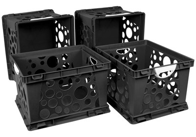 Premium File Crate with Handles   Letter and Legal Document and Folder Storag...