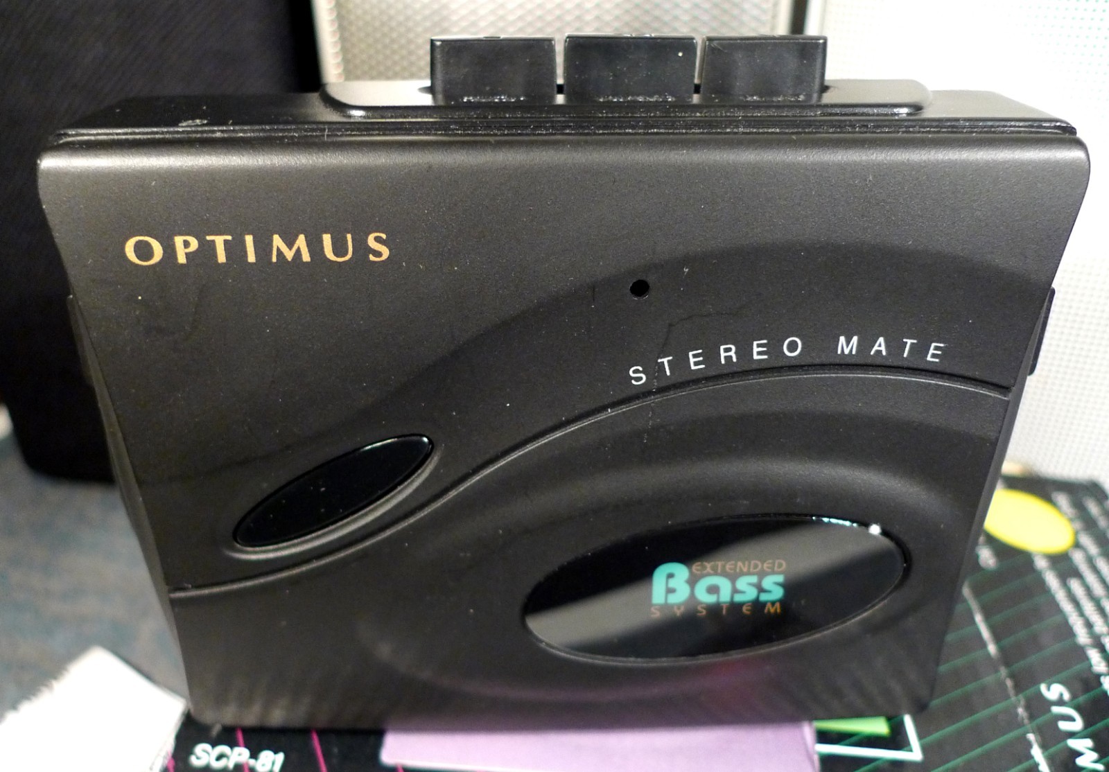 Optimus Stereo Cassette Player w/Extended Bass -cat.no. 14-1222