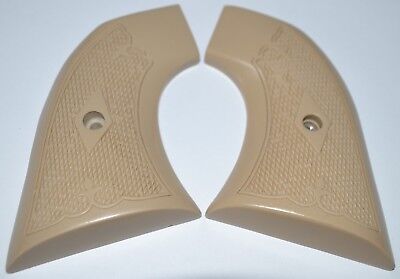 Colt SAA Single action army pistol grips tan plastic with screw gen 3