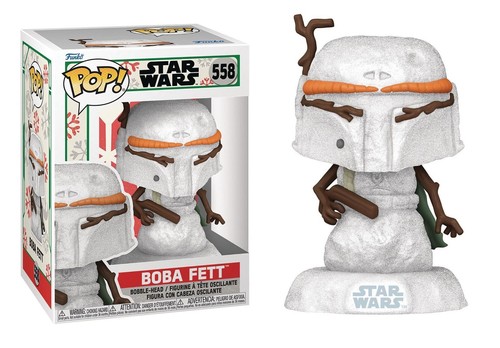 Star Wars Holiday Boba Fett as a Snowman POP! Figure Toy