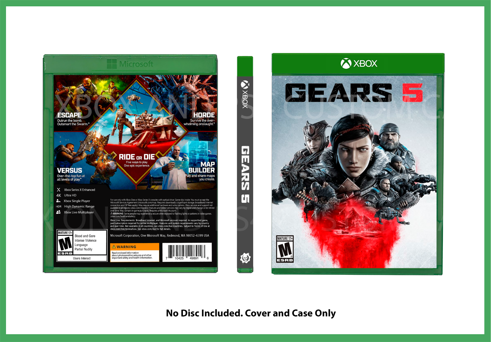 Replacement Case - NO GAME -Gears 5 XBOX 889842519099| eBay