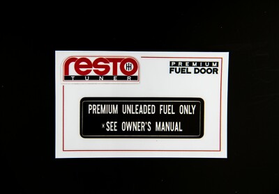 HONDA S2000 CIVIC DEL SOL CRX INTEGRA VTEC PREMIUM FUEL DOOR DECAL REPLACEMENT 