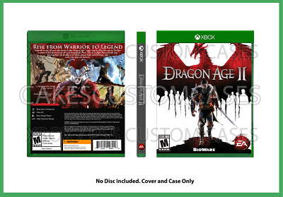 CUSTM CASE REPLACEMENT NO DISC Dragon Age 2 XBOX SEE DESCRIPTION