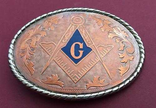 VTG BELT BUCKLE LOT- 2 Buckles, Mason, Shriner, Fraternal, 32nd Degree, Masonic