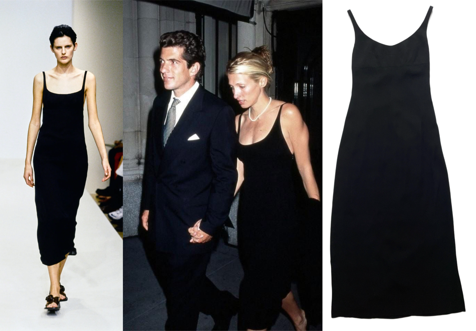 Vintage Archive Prada Spring 1996 Black Empire Waist Midi Slip