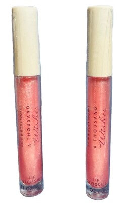 2 Pack Bundle A THOUSAND WISHES LIP GLOSSIES Bath & Body Works New