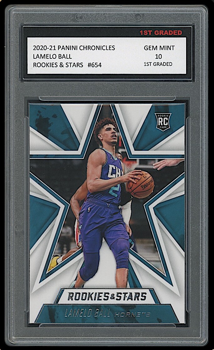 NBAカード　LaMelo Ball RC First Steps ルーキー 2020-21 Panini Mosaic LAMELO BALL NBA DEBUT BLUE REACTIVE