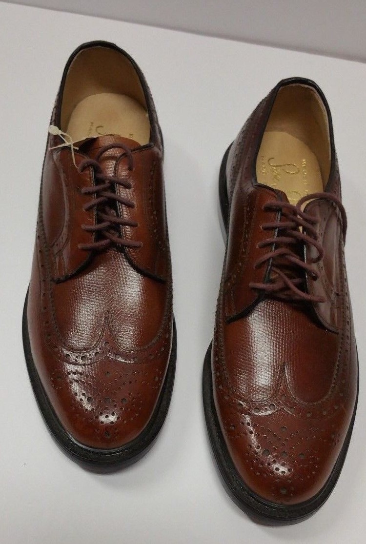 Men's Vintage SAM SHOEs Bench Made Hand Crafted Heavy Leather Sz 9D New W/Tags