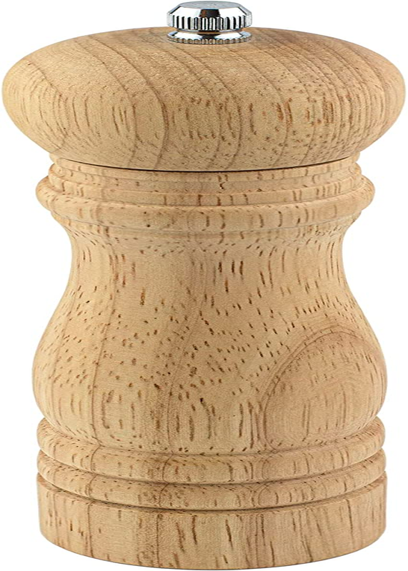 Wooden Pepper Mill, Adjustable Peppercorn Grinder