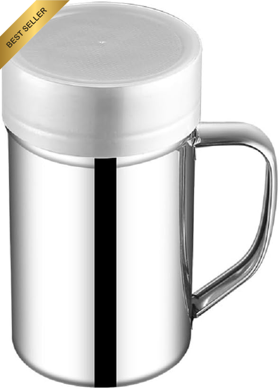 Stainless Steel Powder Shaker with Handle Fine Mesh Flour Sifter and Sugar Duste