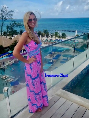 Pre-owned Lilly Pulitzer Taryn Maxi Dress Little Flamenco ? Size 8,10 In Multicolor