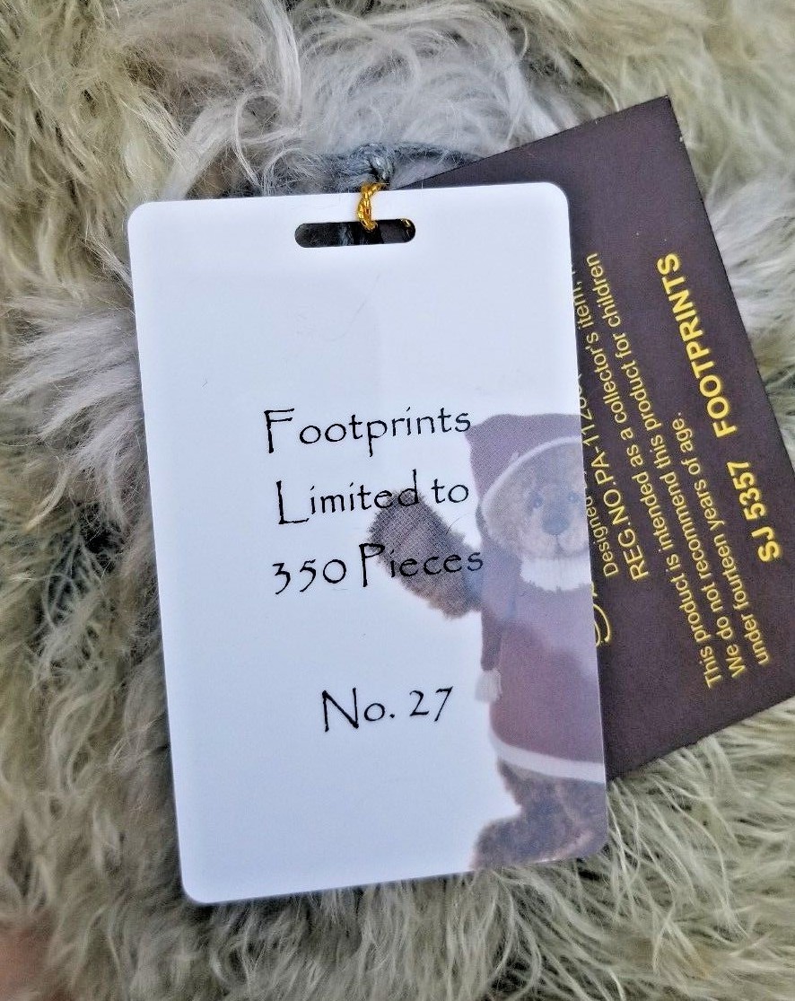 Charlie Bears FOOTPRINTS Mohair Teddy Bear 2015 VERY Limited Edition!