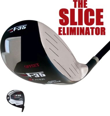 #1 ANTI-SLICE HEATER F-35 BLACK OFFSET TITANIUM PGA DISTANCE CUSTOM GOLF DRIVER