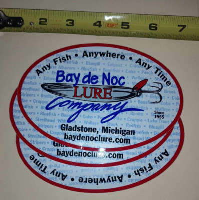 3 Bay de Noc Lure Stickers