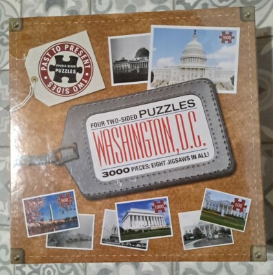 Four Two-Sided Washington DC Puzzles Boxed Set Sku #9 
