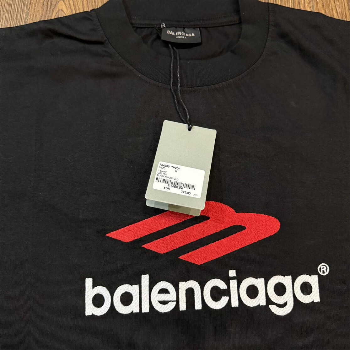 Pre-owned Balenciaga 3b Sports Icon Black Oversize T-shirt