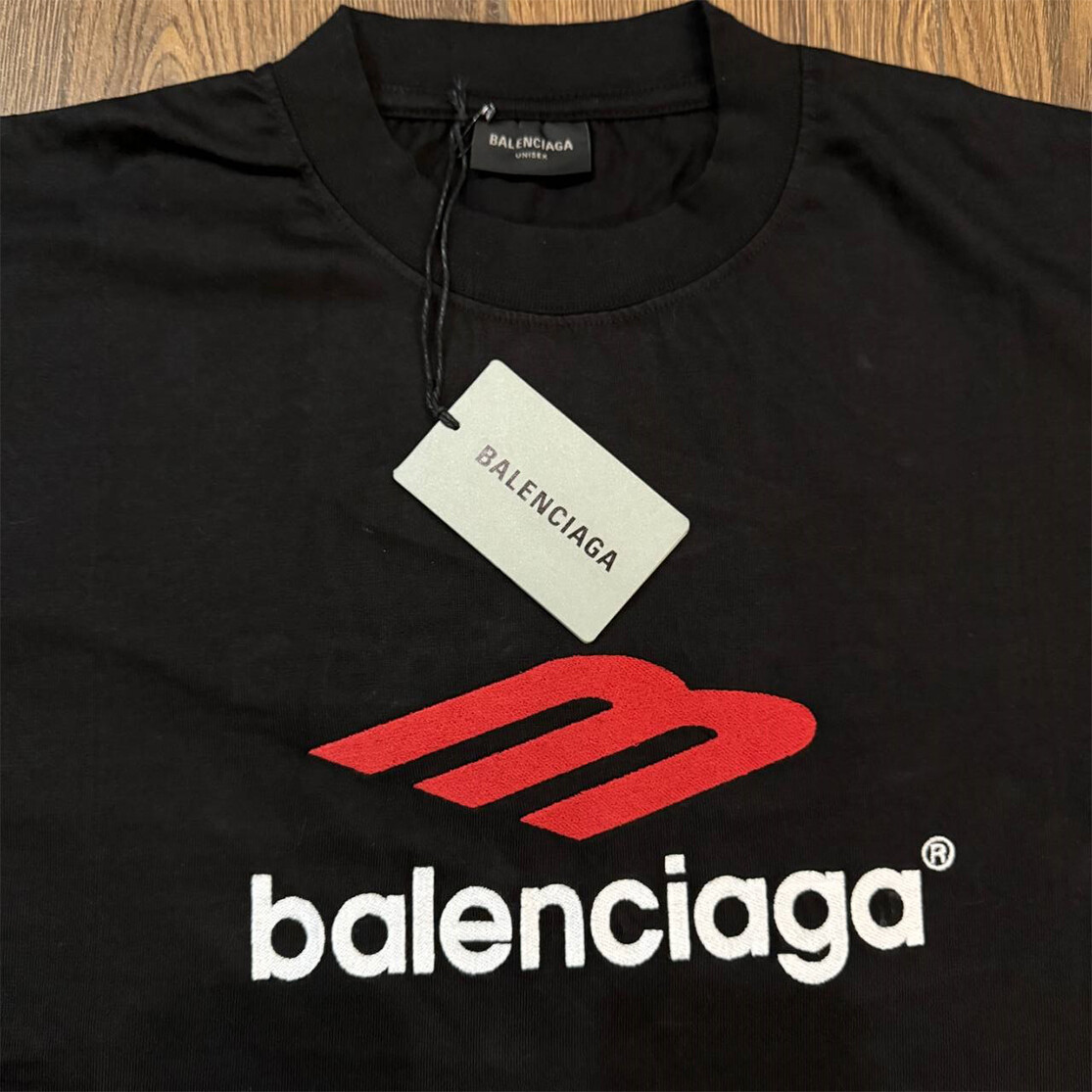 Pre-owned Balenciaga 3b Sports Icon Black Oversize T-shirt