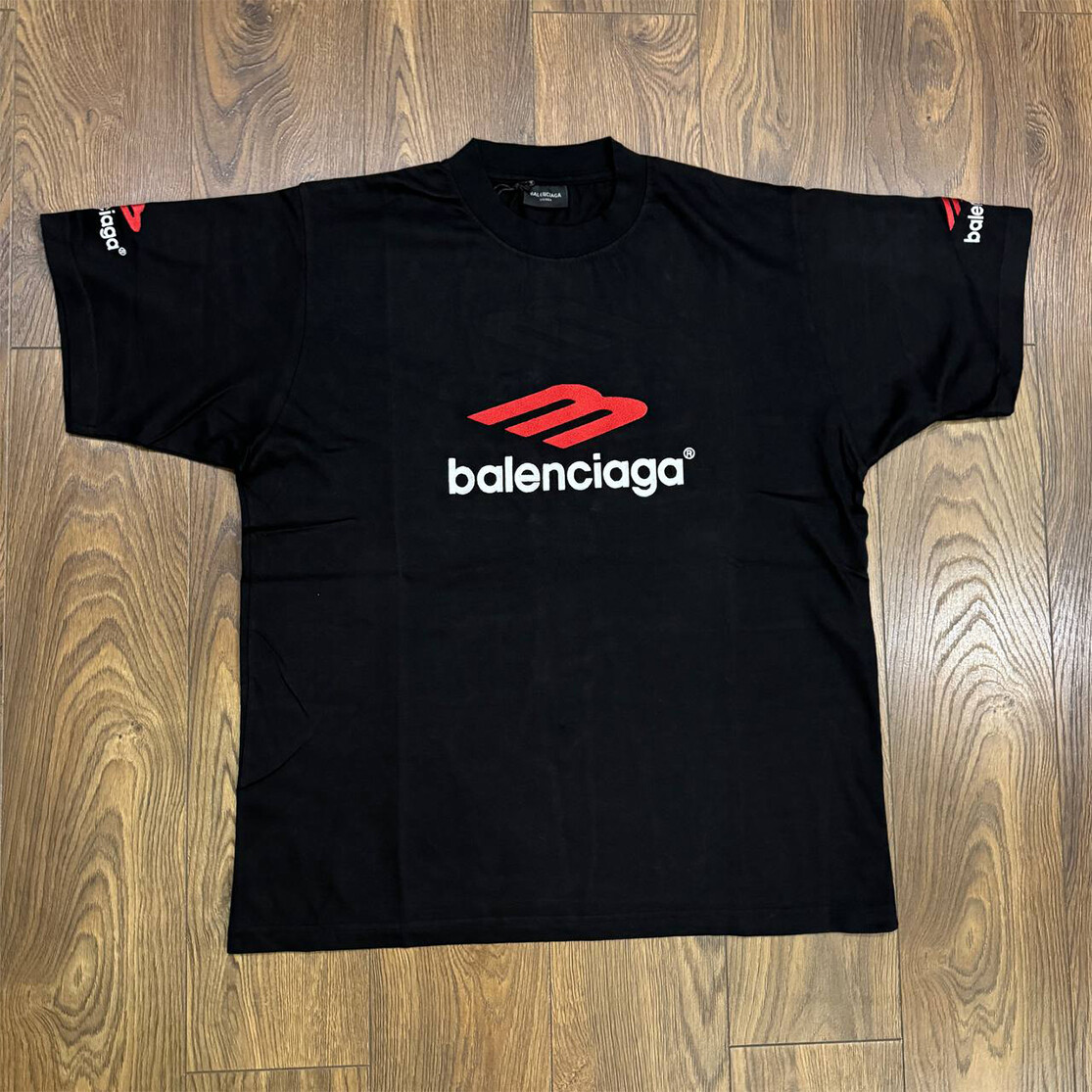 Pre-owned Balenciaga 3b Sports Icon Black Oversize T-shirt