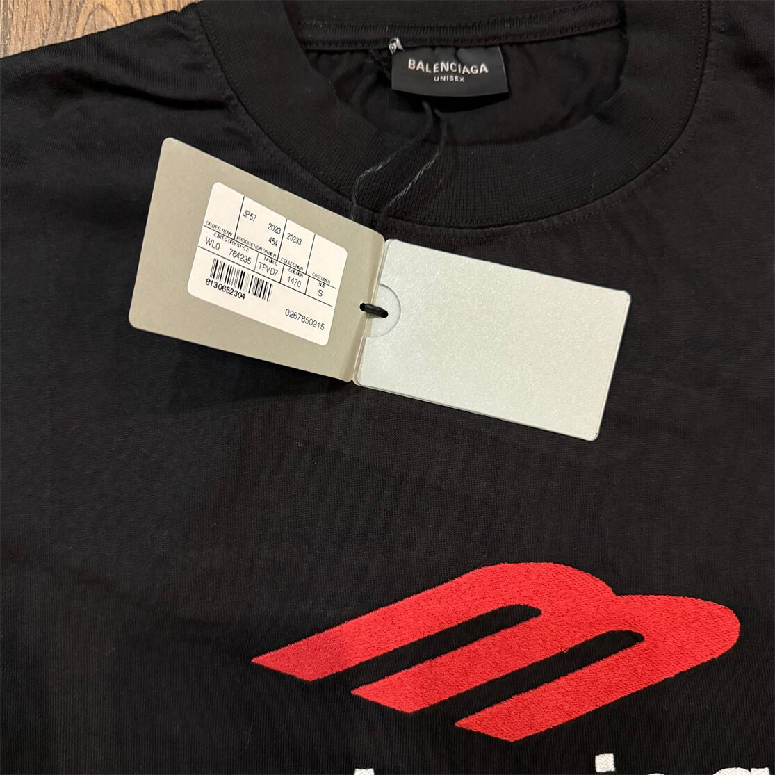 Pre-owned Balenciaga 3b Sports Icon Black Oversize T-shirt