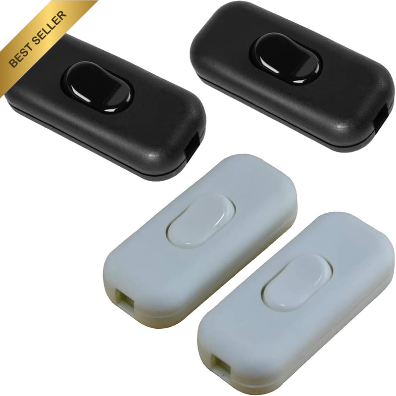 Inline Cord Switch 4 Pack AC120V 10A 250V 6A Lamp Control Switch