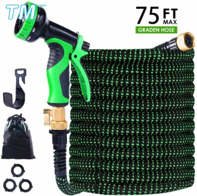 3X Stronger Deluxe Expandable Flexible Garden Water Hose 75ft 75FT 75feet