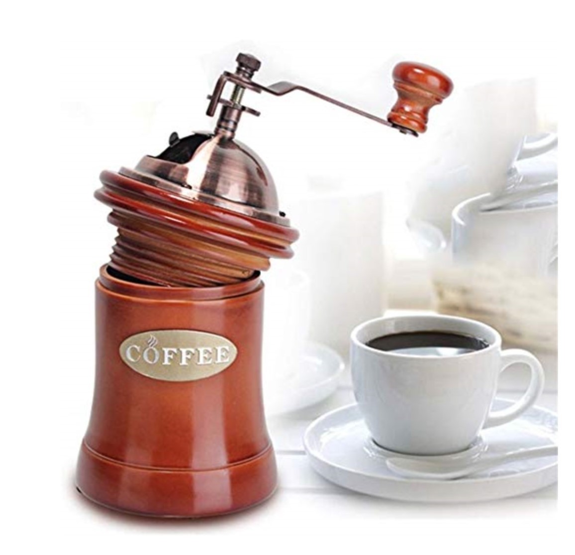 SODIAL Noble Coffee Grinder Hand Coffee Grinder Household Mini Manual Mill