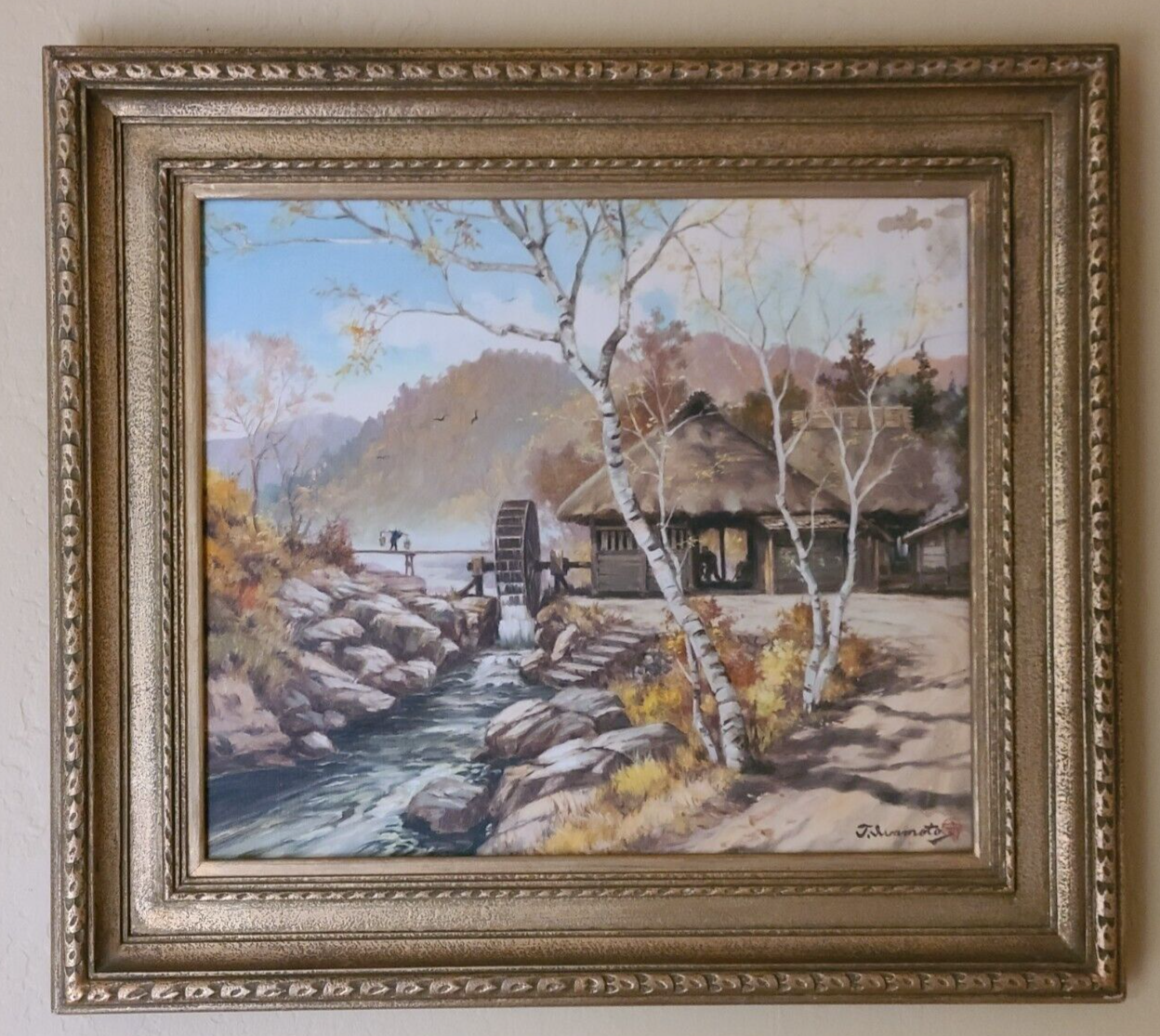 \"Triumph of Water, Okutama\" Painting油絵 Japanese Print 