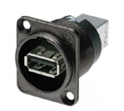 Neutrik NAUSB-W-B Panel Mount, Reversible USB GenderChanger, Type AB Adapter