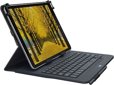 Logitech Universal Folio Tablet Keyboard Cover Case 10.5'' iPad Tablet 920-008334