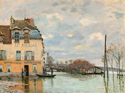 Flood at Port-Marly by Alfred Sisley Art Print