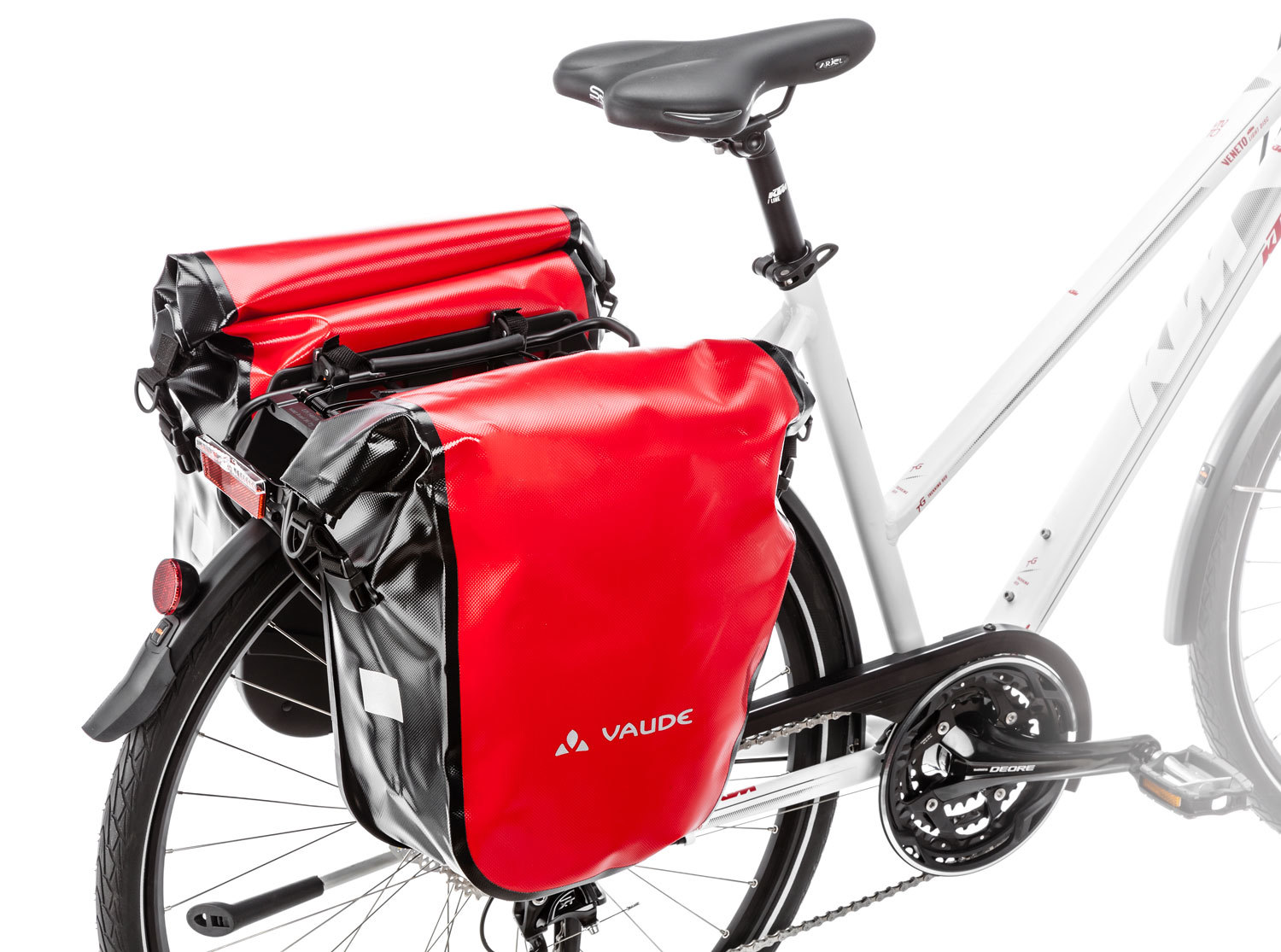 Vaude Aqua Packtaschen Fahrradtaschen wasserdicht 2er Set 42 L rot