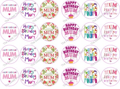 happy birthday cupcake toppers