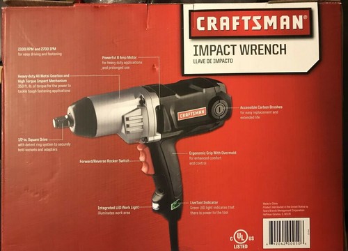 Craftsman Impact Drill Driver 8 Amp Heavy Duty Impact Wrench Power Tool - NEW
