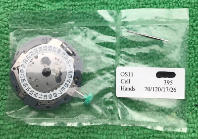 Miyota 0S11 Quartz Movement, Date at 3, NOS