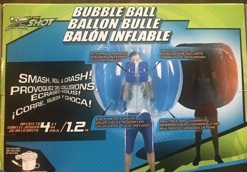 ONE ZURU X-SHOT - BUBBLE BALL  INFLATES UP TO 4 FEET NEW Blue