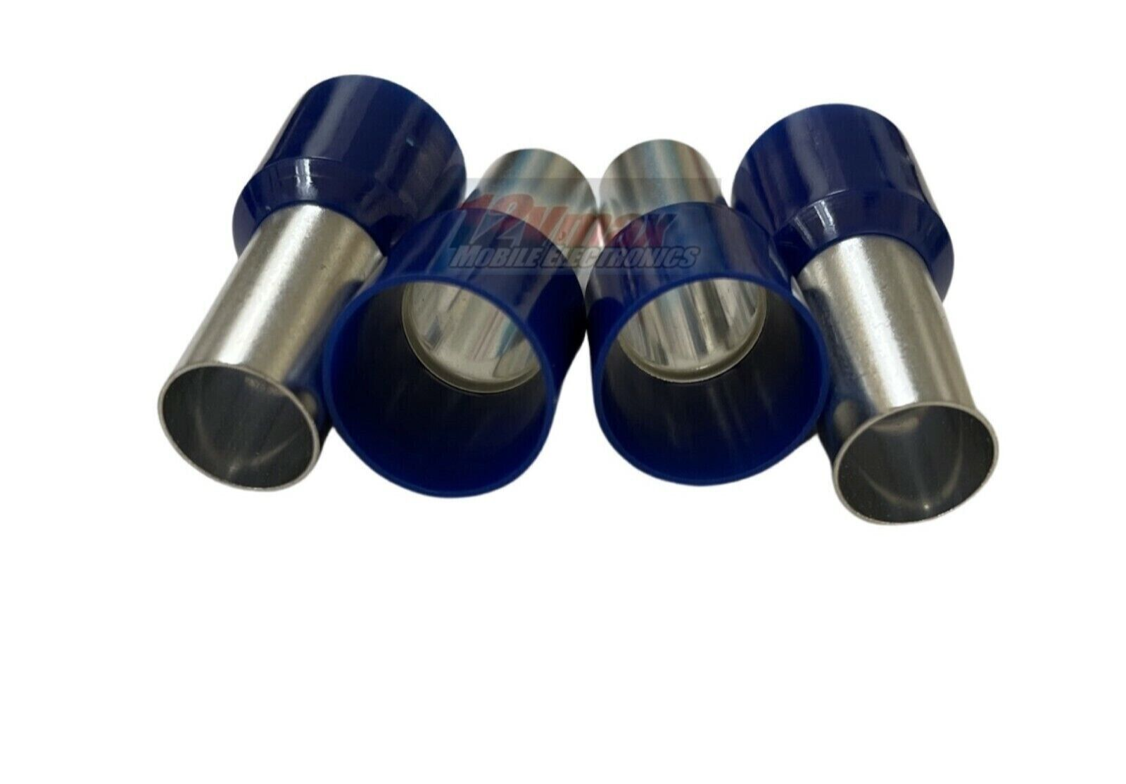 10-Piece 1/0 Gauge Blue Insulated Wire Ferrules - Tinned Copper Terminals For Car Audio