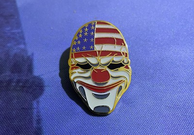 *ULTRA RARE* Brass Dallas Mask Payday 2 Xbox 360 PS3 Collectible PIn