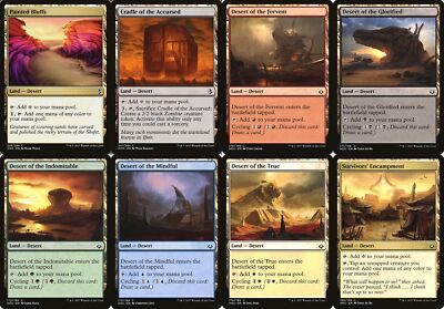 EDH DESERT Set of 8 ~MtG Survivors Encampment Glorified Indomitable Fervent