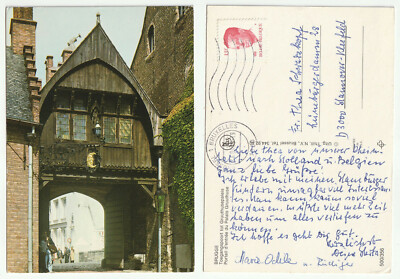 81990 - Brugge - Toegangspoort tot Gruuthusepaleis - AK, gelaufen 24.4.1989