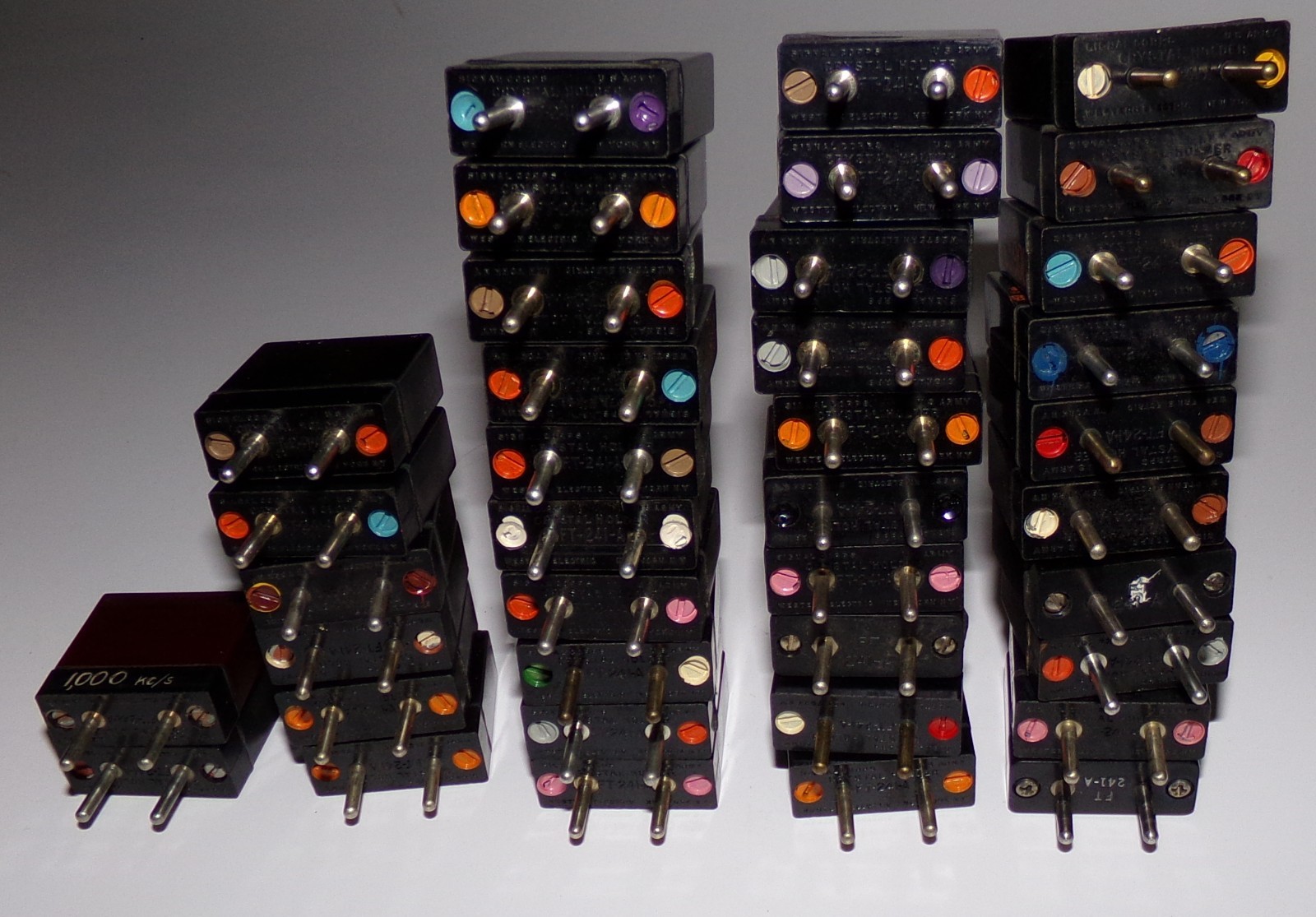 Western Electric Radio Crystal Holder Channel 0-35 + 20.0-23.5 MC - HUGE LOT HTF
