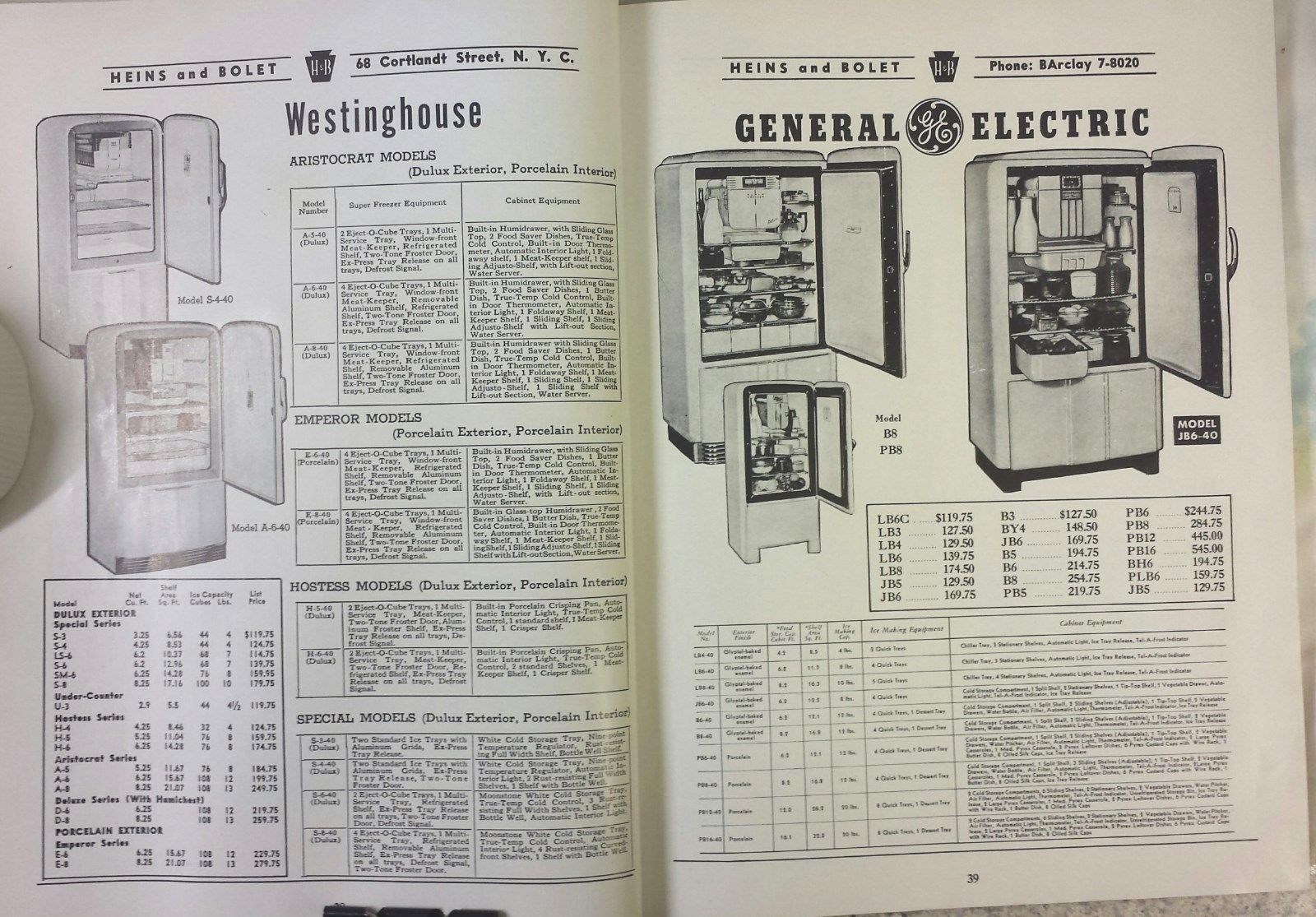 1941 Heins & Bolet Catalog Radios Appliances Clocks Cameras Photographic Movie