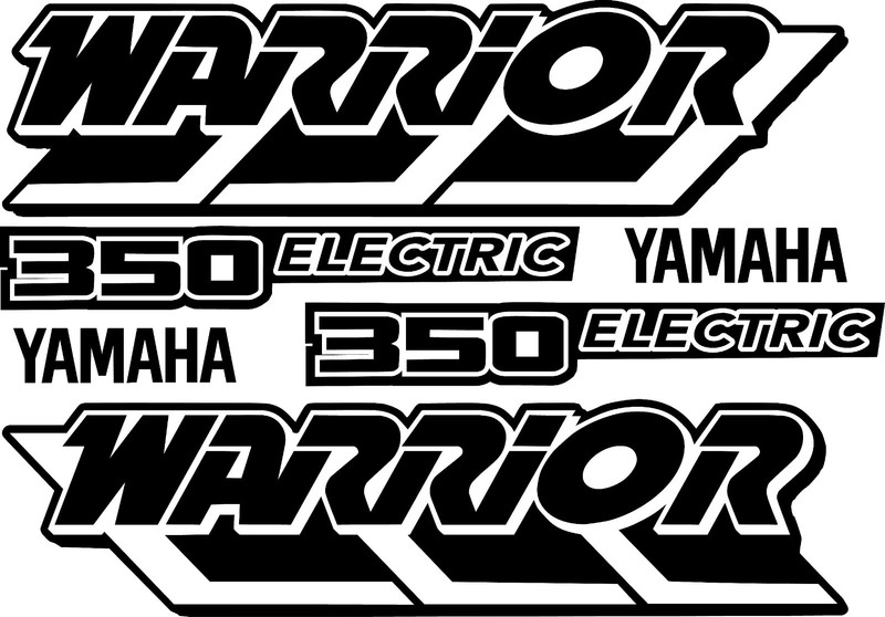 Kit of Graphics kit fits Yamaha Warrior 350 1992 Decals