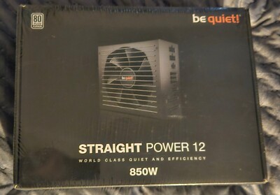 Straight Power 12 850W 80 Plus Platinum Power Supply (US Plug). Be Quiet version