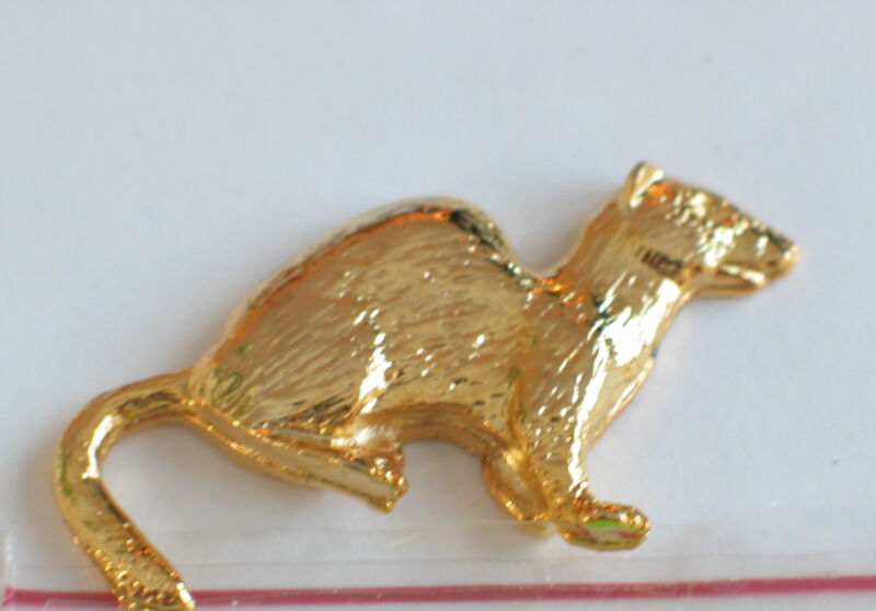 Ferret Pin , Tie Tack, Quality 3-D Golden Finish, Beautiful & Great to Gift    