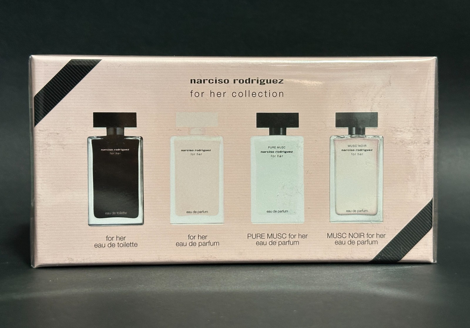 Narciso Rodriguez For HER PURE MUSC NOIR mini perfume set 4x 7.5ml